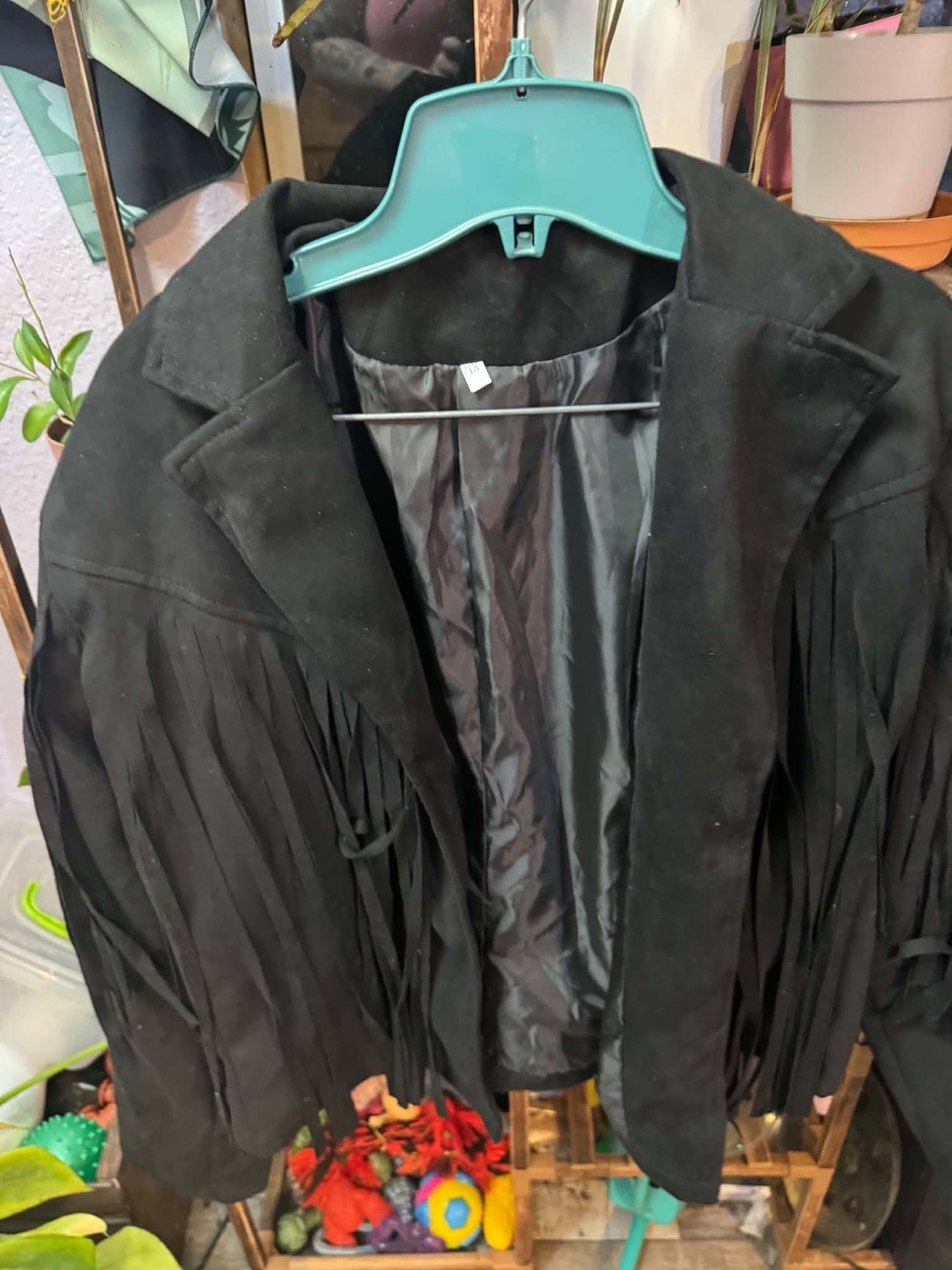 Black Suede Fringe Women's Jacket - Classic Western Style